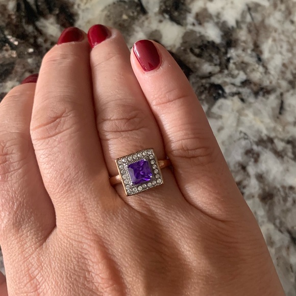 Vintage Rose Gold Plated Ring, Stainless Steel, Approx. Size 8 - Picture 7 of 7